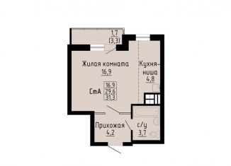 Продаю квартиру студию, 31.3 м2, Новосибирск, Кировский район, улица Петухова, 162