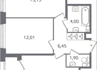 Продажа двухкомнатной квартиры, 54.4 м2, Санкт-Петербург, муниципальный округ Финляндский