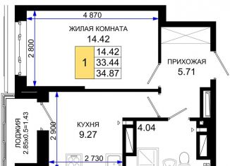 Продажа однокомнатной квартиры, 34.9 м2, Ростовская область, площадь Советов
