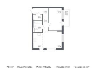 Продается 1-комнатная квартира, 46.7 м2, Тюменская область