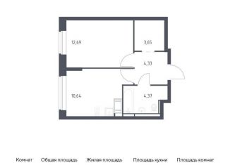 Продается 1-ком. квартира, 35.7 м2, Санкт-Петербург