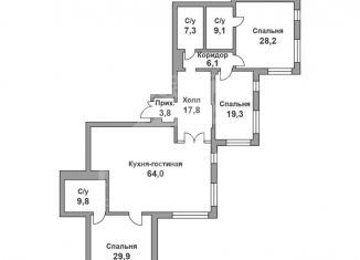 Продам 4-комнатную квартиру, 195.3 м2, Москва, метро Профсоюзная, улица Архитектора Власова, 6