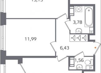 Продажа двухкомнатной квартиры, 53.8 м2, Санкт-Петербург, муниципальный округ Финляндский
