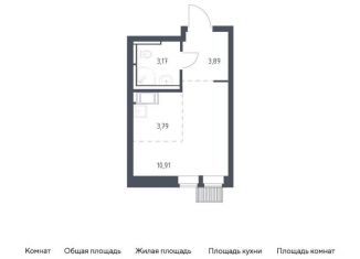 Продается квартира студия, 21.8 м2, деревня Путилково