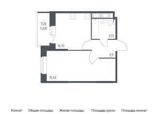 Продаю 1-комнатную квартиру, 34.3 м2, Колпино, жилой комплекс Новое Колпино, к39