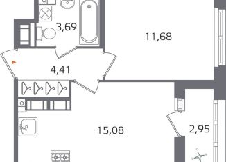 Продам 1-комнатную квартиру, 36.3 м2, Санкт-Петербург, муниципальный округ Финляндский