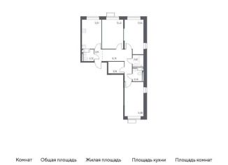 Продажа 3-комнатной квартиры, 77.8 м2, деревня Мисайлово, микрорайон Пригород Лесное, к11.1