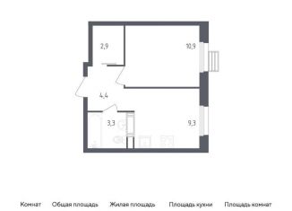 Продается 1-комнатная квартира, 30.8 м2, деревня Столбово, проспект Куприна, 36к1