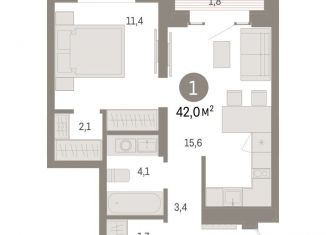 Продам 1-комнатную квартиру, 42 м2, Москва, Бульвар Рокоссовского