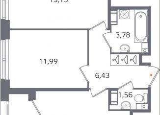 Продажа 2-комнатной квартиры, 53.8 м2, Санкт-Петербург, муниципальный округ Финляндский