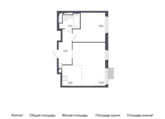 Однокомнатная квартира на продажу, 44.5 м2, Московская область, 1-й Стрелковый переулок, 3