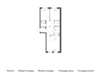 Продажа 2-комнатной квартиры, 64.9 м2, Москва, жилой комплекс Эко Бунино, к10-11