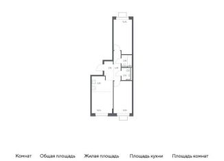 Продам 2-комнатную квартиру, 59.3 м2, Московская область