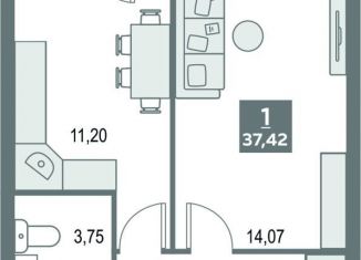 Продам однокомнатную квартиру, 37.4 м2, Кировская область, улица Рудницкого, 14