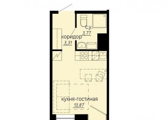 Продам квартиру студию, 21 м2, Санкт-Петербург, муниципальный округ Светлановское