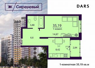 Продается однокомнатная квартира, 35 м2, Ульяновск, Заволжский район, улица Народного учителя Латышева, 5