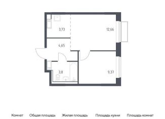 Продаю 1-комнатную квартиру, 34.3 м2, Московская область, жилой комплекс Томилино Парк, к6.3
