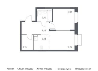 Однокомнатная квартира на продажу, 41.5 м2, Московская область, жилой комплекс Квартал Строгино, к2