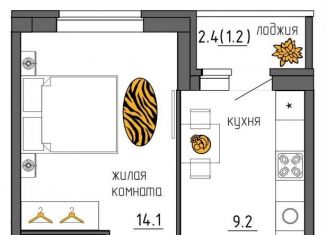 1-комнатная квартира на продажу, 33.1 м2, Пермь, Ижевская улица, 38, Свердловский район