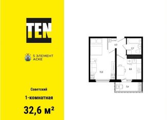 Продается 1-комнатная квартира, 32.6 м2, Ростов-на-Дону, улица Ерёменко, 110с2