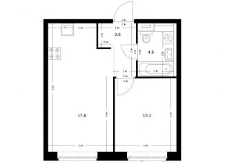 1-комнатная квартира на продажу, 36.2 м2, Амурская область, жилой комплекс Зея Парк, 1