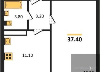 Продажа 1-комнатной квартиры, 37.4 м2, село Ямное