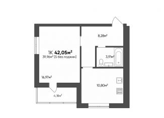Продам 1-комнатную квартиру, 42.1 м2, Волгоград, Республиканская улица, 21