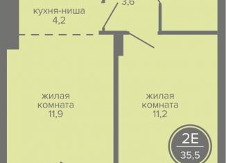Продажа двухкомнатной квартиры, 35.5 м2, Пермь, шоссе Космонавтов, 309А, Индустриальный район