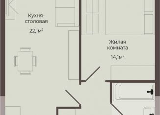 1-ком. квартира на продажу, 46.9 м2, Нижегородская область