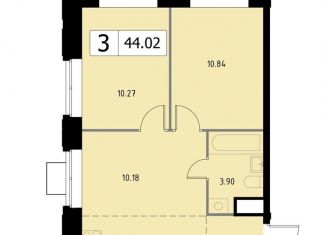 Трехкомнатная квартира на продажу, 44 м2, Одинцово