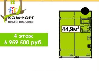 Продажа 1-комнатной квартиры, 44.9 м2, Пятигорск, улица Ермолова, 113