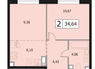 Продажа 2-комнатной квартиры, 34.6 м2, Одинцово