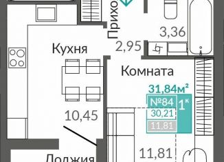 Продам однокомнатную квартиру, 30.2 м2, Симферополь, Киевский район