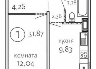 Продаю 1-комнатную квартиру, 39 м2, Челябинская область, улица Маршала Чуйкова, 32
