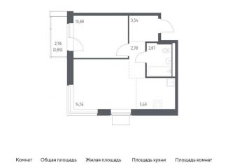 Продам однокомнатную квартиру, 41.8 м2, Москва