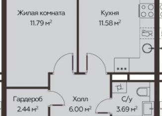 Однокомнатная квартира на продажу, 35.5 м2, Москва, жилой комплекс Квартал Румянцево, к2