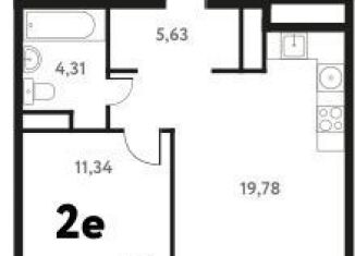 Продам однокомнатную квартиру, 40.6 м2, Пушкино, Школьная улица, 28к1