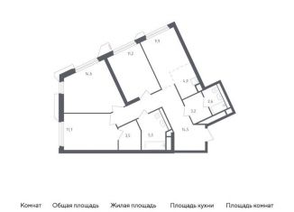 Продается 3-ком. квартира, 80.7 м2, Красногорск, жилой комплекс Спутник, 24