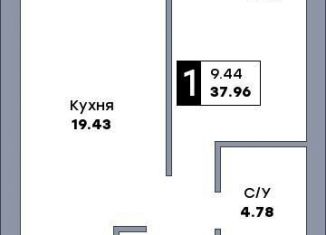Продается однокомнатная квартира, 38 м2, Самара, метро Гагаринская