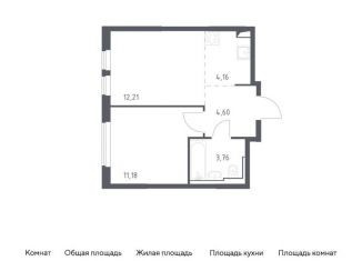 Продается однокомнатная квартира, 35.9 м2, Москва, жилой комплекс Остафьево, к19