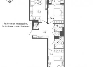 Продам 2-комнатную квартиру, 68.5 м2, Санкт-Петербург, Измайловский бульвар, 9, метро Балтийская