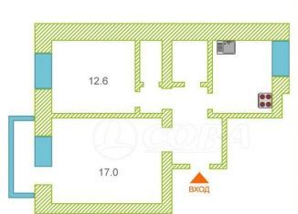Продам 2-ком. квартиру, 56 м2, Тюмень, улица Энергетиков, 62А, Ленинский округ
