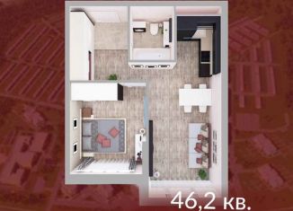 Продается 1-комнатная квартира, 46.2 м2, Кемерово, Солнечный бульвар, 22, ЖК Солнечный Бульвар