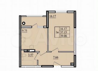 Продажа однокомнатной квартиры, 39.1 м2, село Мирное