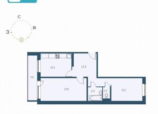Продам двухкомнатную квартиру, 62.4 м2, Новосибирск, Междуреченская улица, 7/1