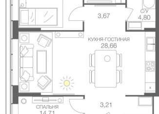 Продается двухкомнатная квартира, 81.9 м2, Москва, станция Шелепиха, Шелепихинский тупик