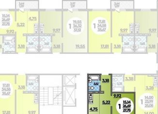 Продаю однокомнатную квартиру, 28 м2, Ростов-на-Дону, переулок Андреева, ЖК Суворовский