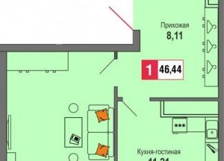 1-комнатная квартира на продажу, 46.4 м2, Тверь, улица Марии Смирновой, 1, Пролетарский район