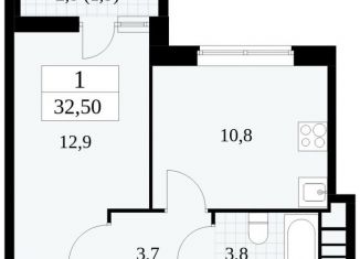 Продажа однокомнатной квартиры, 32.5 м2, Москва, жилой комплекс Прокшино, 5.2.5