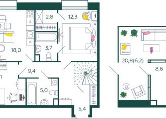 Продажа 2-комнатной квартиры, 83.5 м2, Москва, 1-я очередь, к4, ЖК Шагал